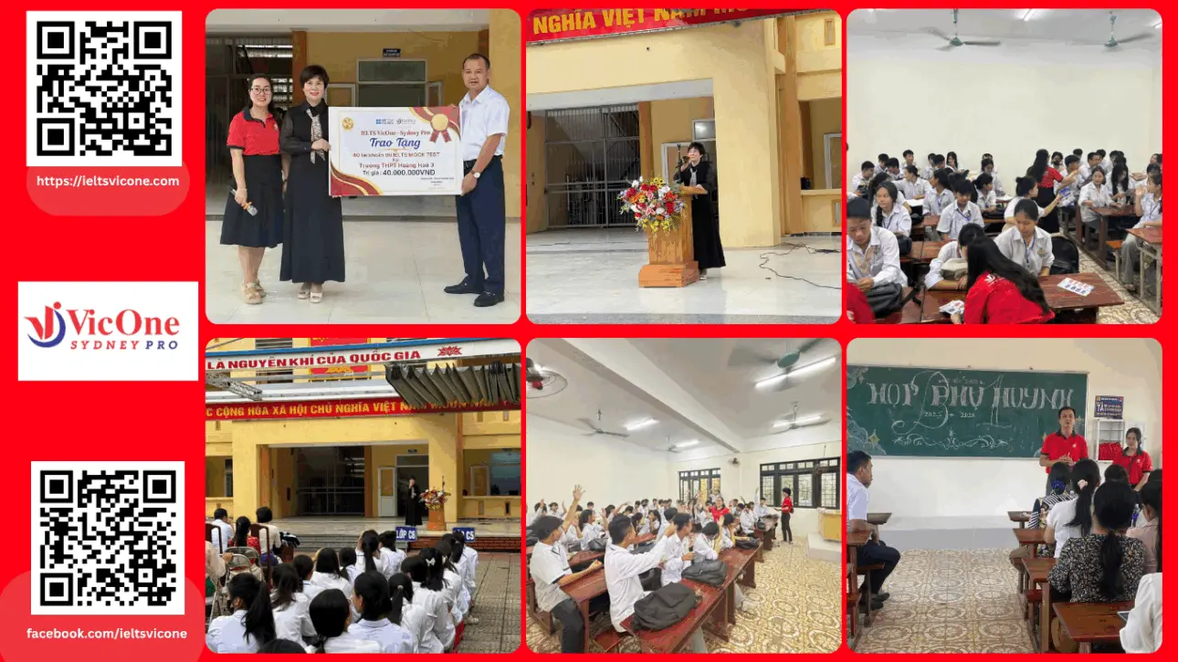 Trung tâm IELTS VicOne trao tặng 40 tài khoản Mocktest tại Trường THPT Hoằng Hoá 3 1 httpsieltsvicone.com (2)